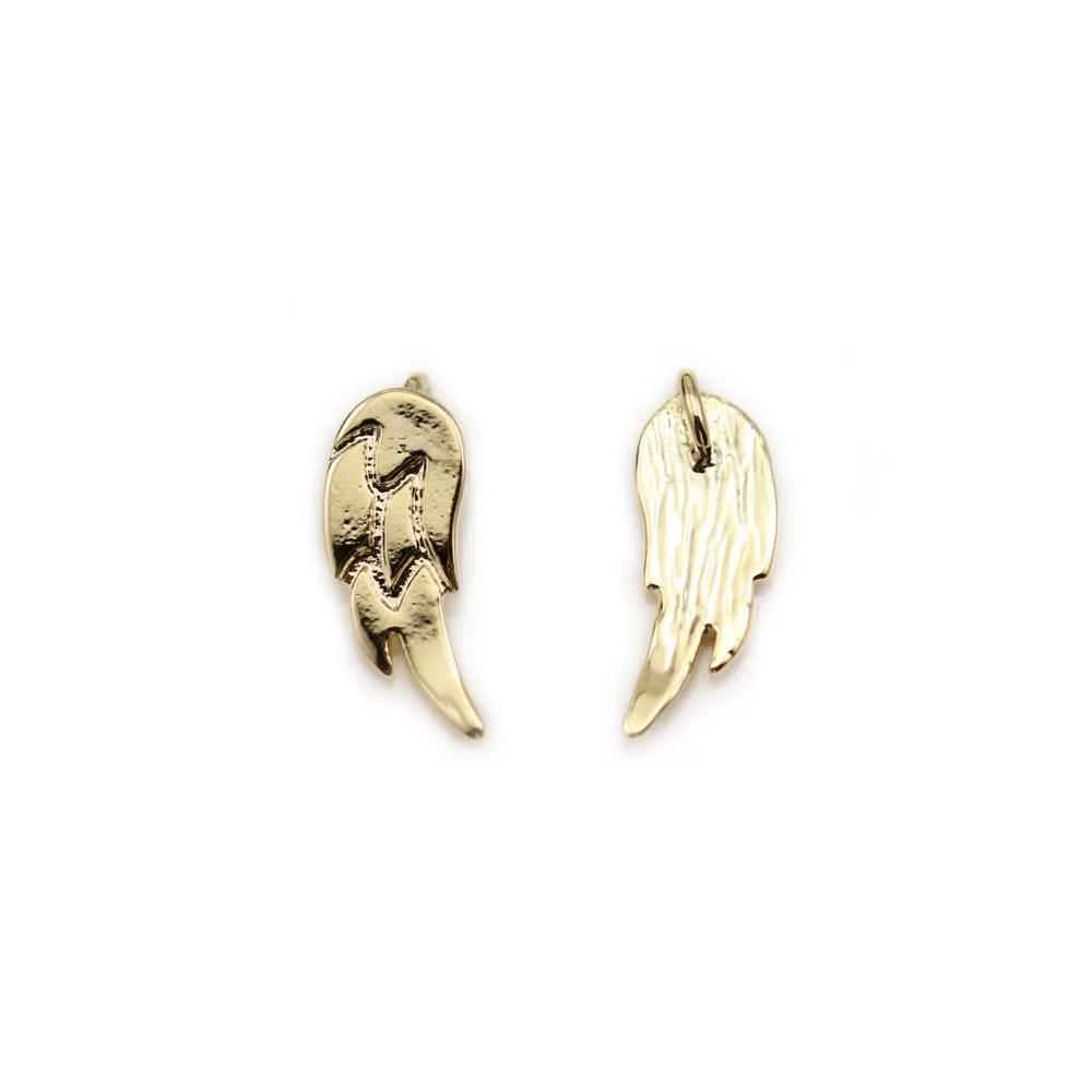 Mustache charm by "flash" gold on brass  5.5x10mm x 5pcs