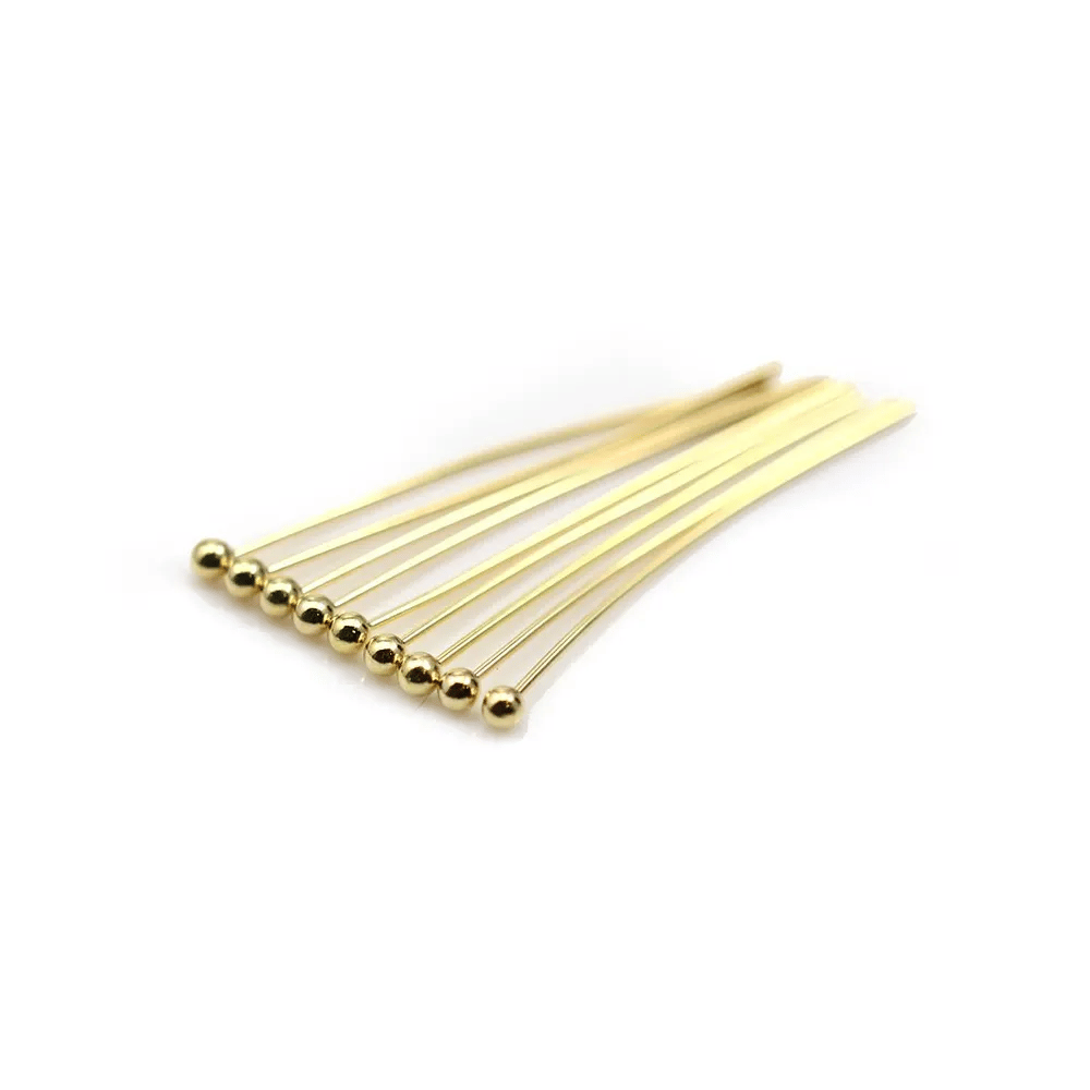 Eye pin by "flash" Gold on brass 45mm x 1pc