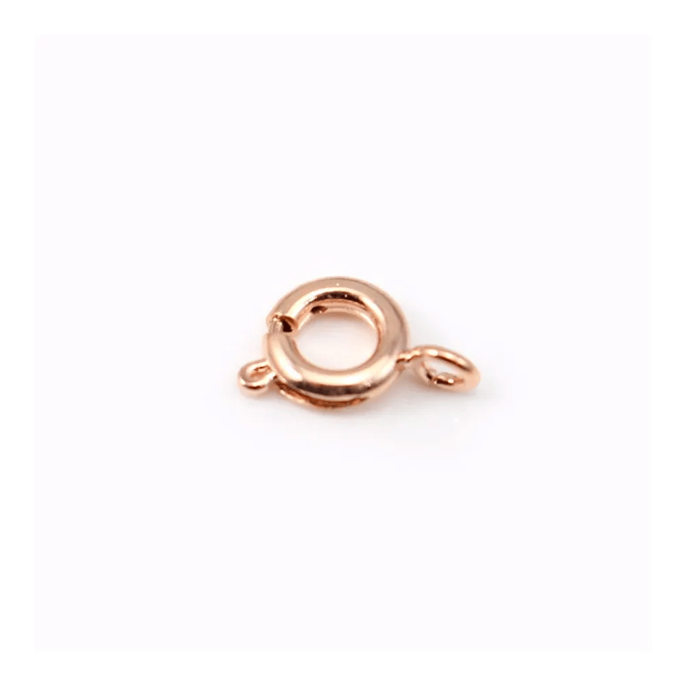  spring ring clasp by "flash" Gold pink on brass 6mm