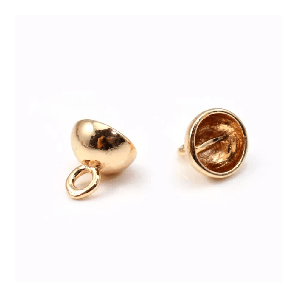   round terminators by "flash" Gold on brass 9x9mm x 1pc