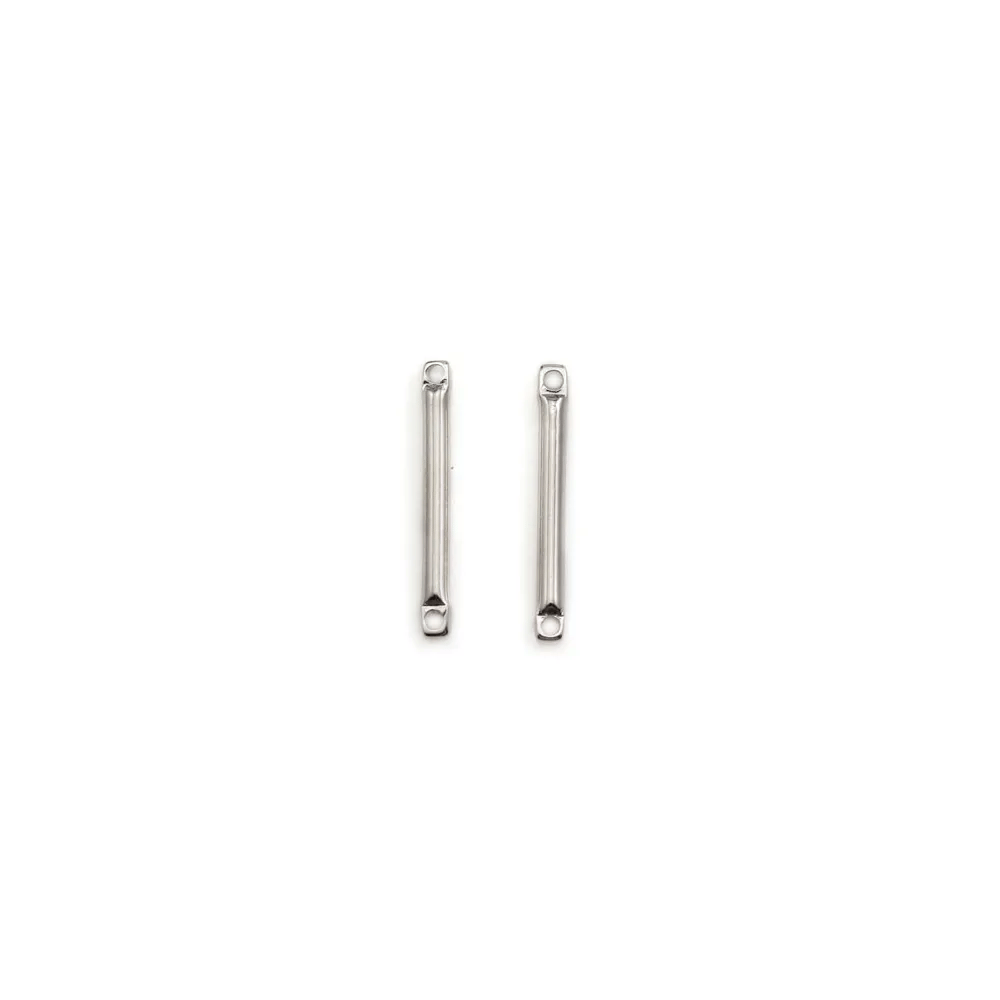 Intercalary in the shape of a tube, 1.5x15mm, plated with "flash" gold on brass x 10pcs