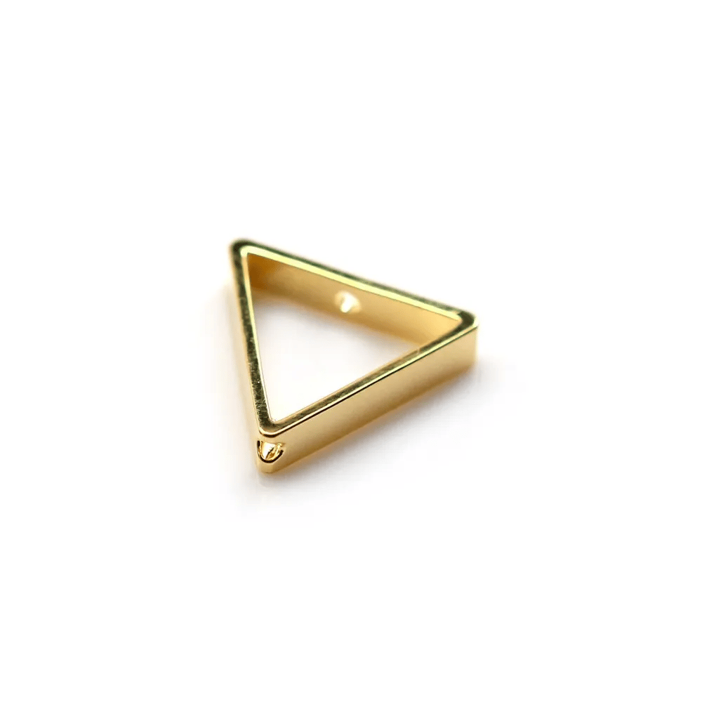 Intercalaire de forme triangle 0.8x3x15mm, doré sur laiton x 4pcs