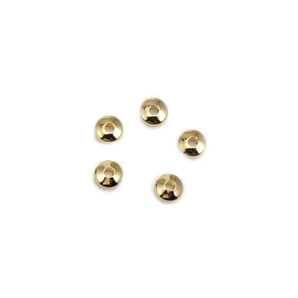 Perle rondelle en flash or 2x5mm x 10pcs