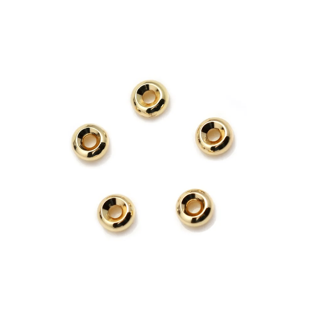 Intercalaire carré par "flash" or sur laiton 5.8mm x 6pcs