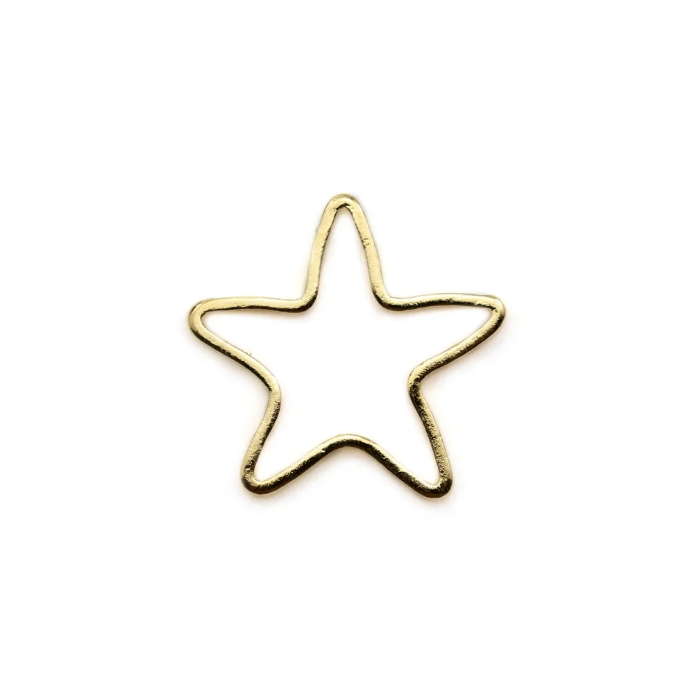 Spacer in the shape of a round, plated with "flash" gold on brass x 5pcs