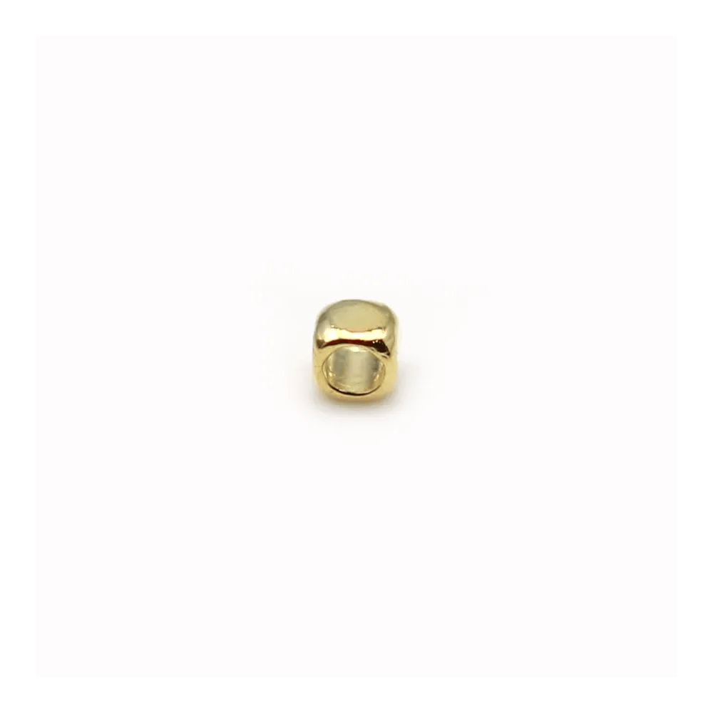 Intercalary square by "flash" gold on brass 5.8mm x 6pcs