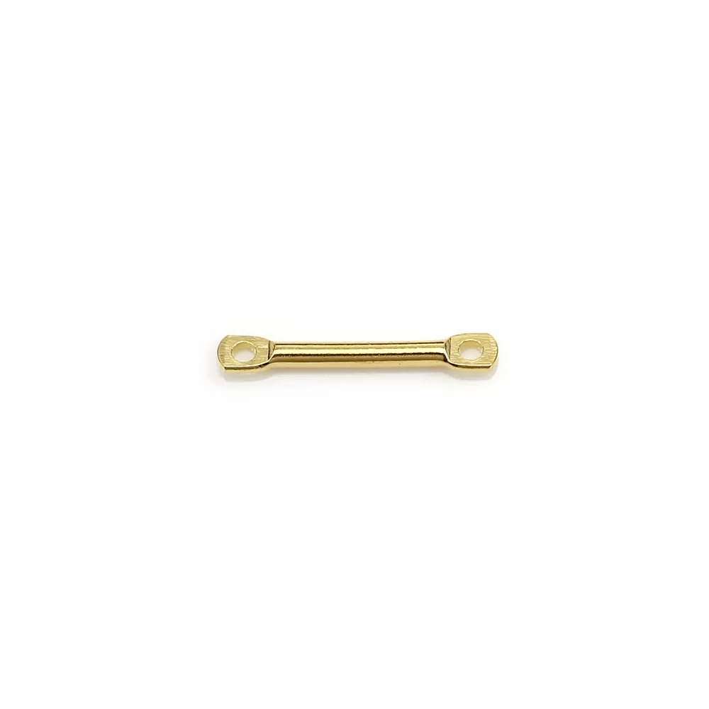 Intercalaire en forme de tube 1.5x20mm , doré sur laiton x 10pcs
