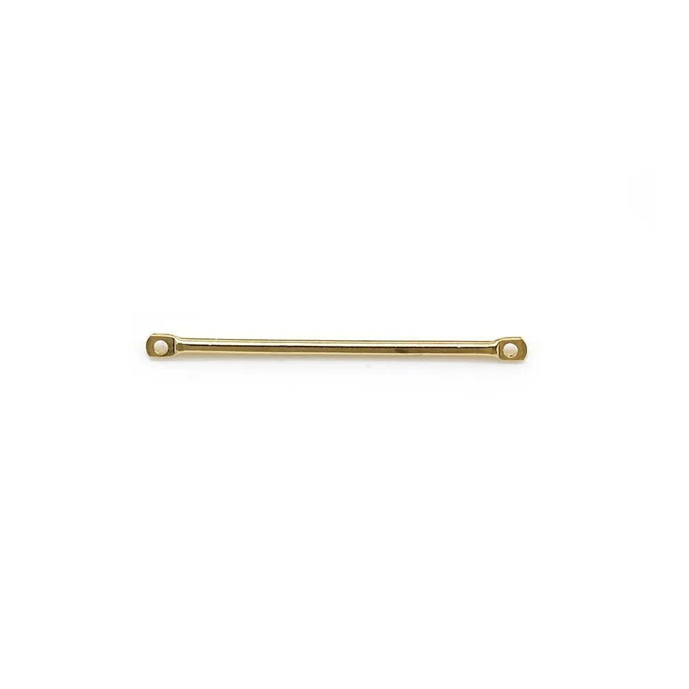 Intercalaire en forme de tube 1.5x30mm , plaqué par "flash" or sur laiton x  10pcs