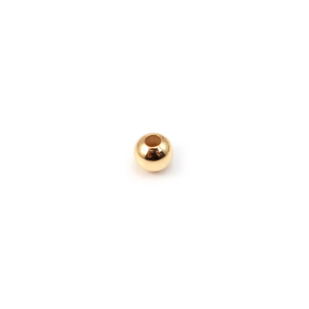 Boule Plaquée par "flash" or sur laiton 1.6x4mm x 20pcs