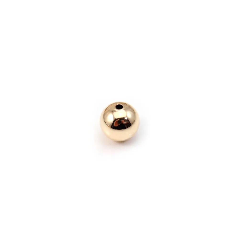 Boule dorée sur laiton 1.4x6mm x 4pcs