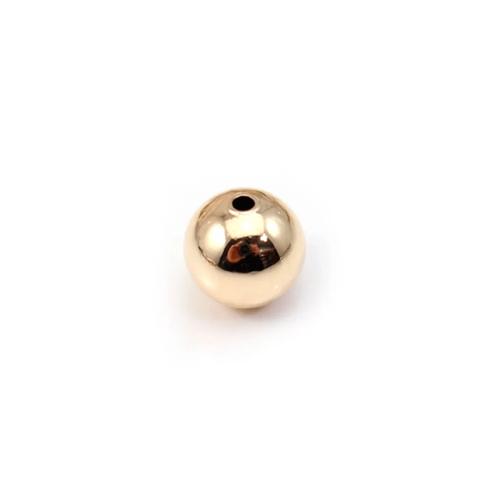 Boule Plaquée par "flash" or rose sur laiton 1.7x8mm x 4pcs