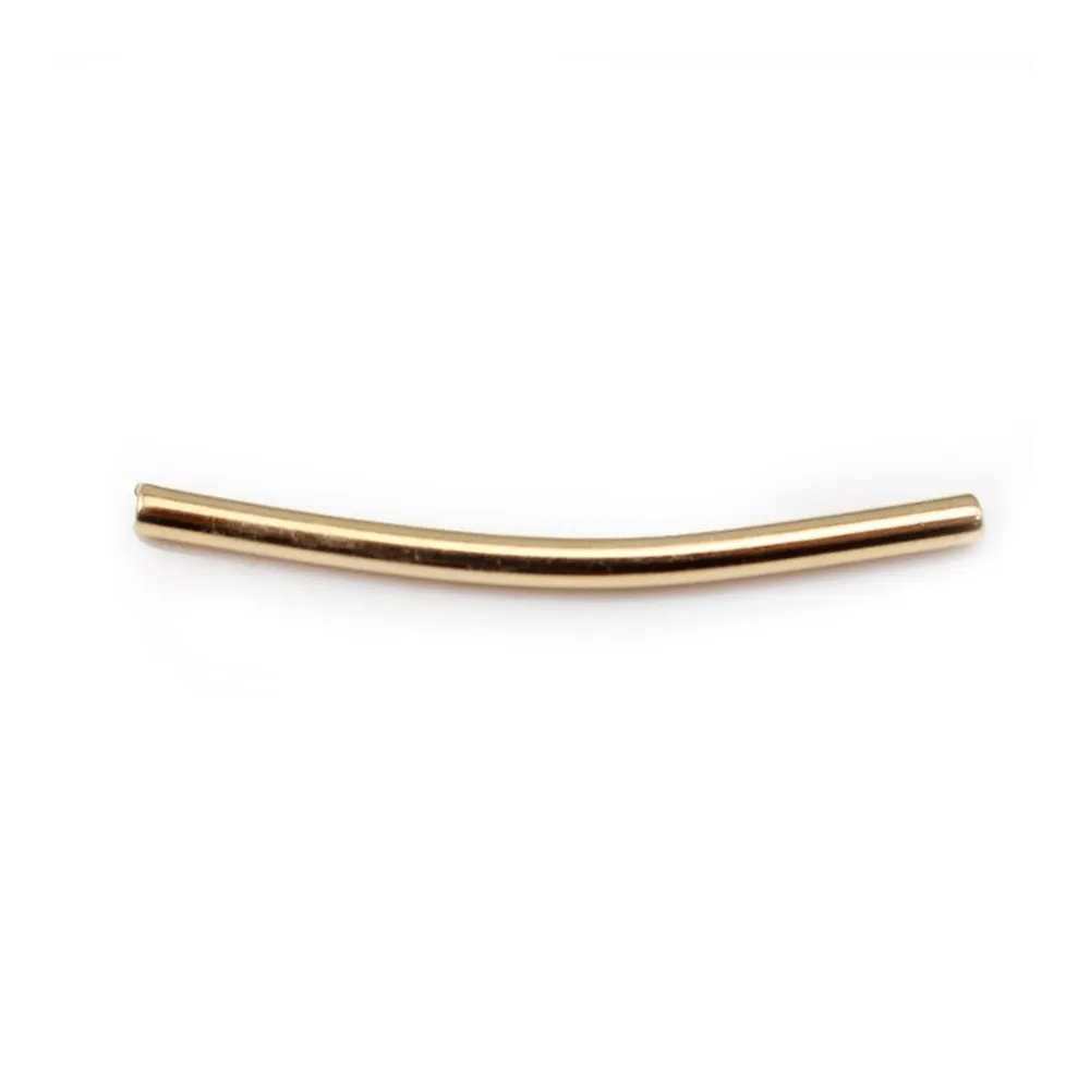  tube by "flash" Gold on brass  50mm x 1pc