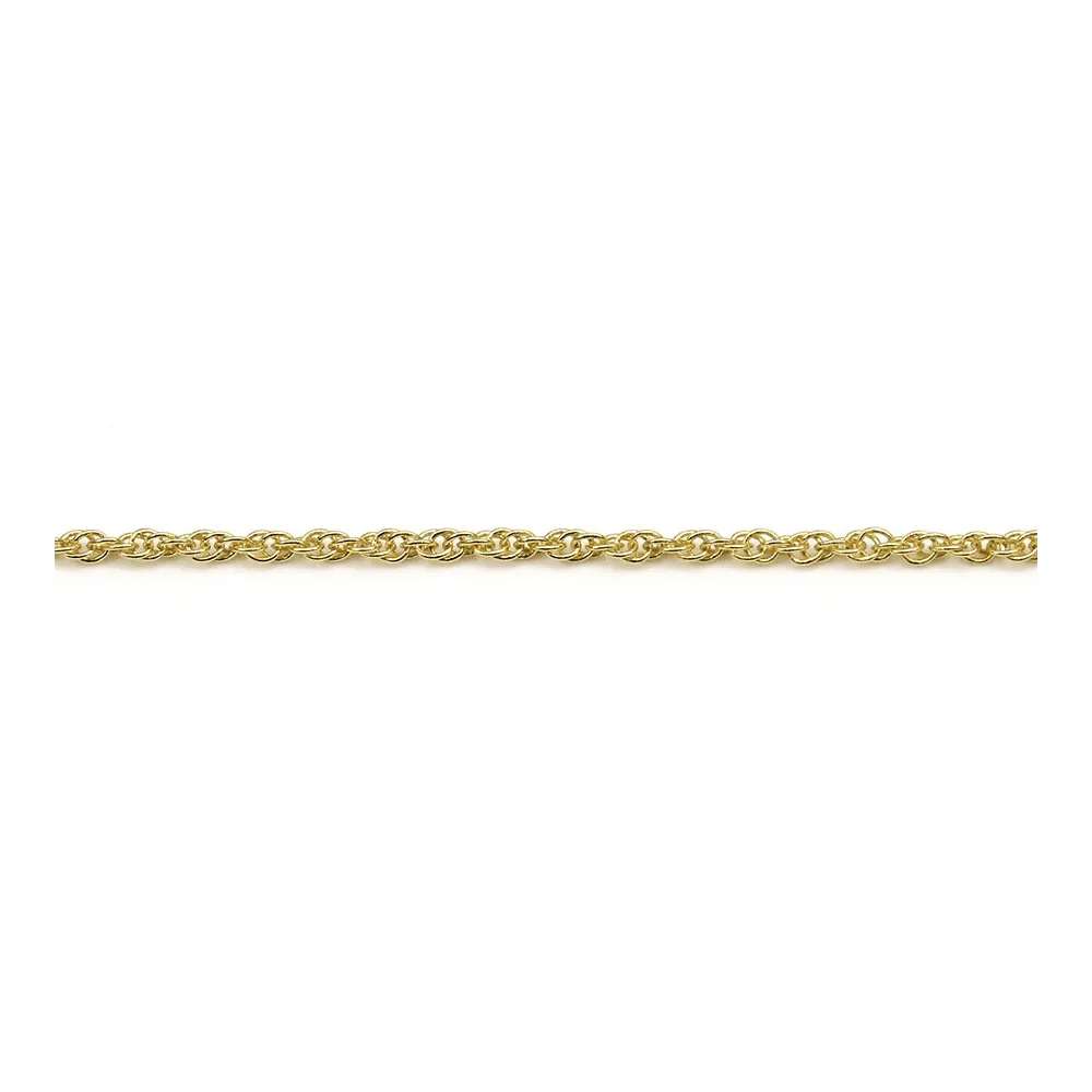 Chaîne en maille double de forme ovale en flash or, maille mesurant 1.6mm x 1m