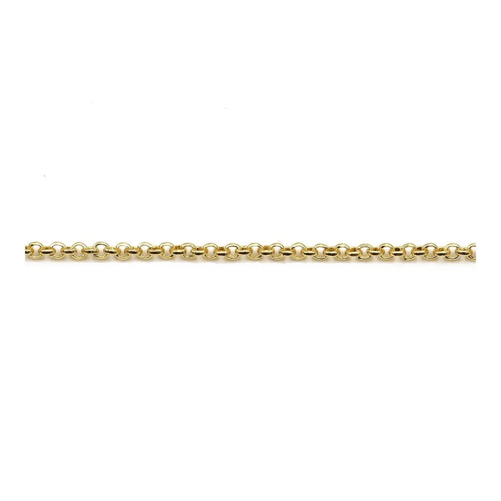 Chaîne en maille jaseron, en doré, maille mesurant 1.7mm x 1M