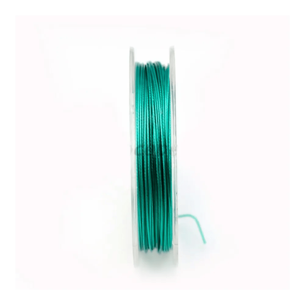 Fil cablé 7 brins turquoise 0.38mm x 10 m