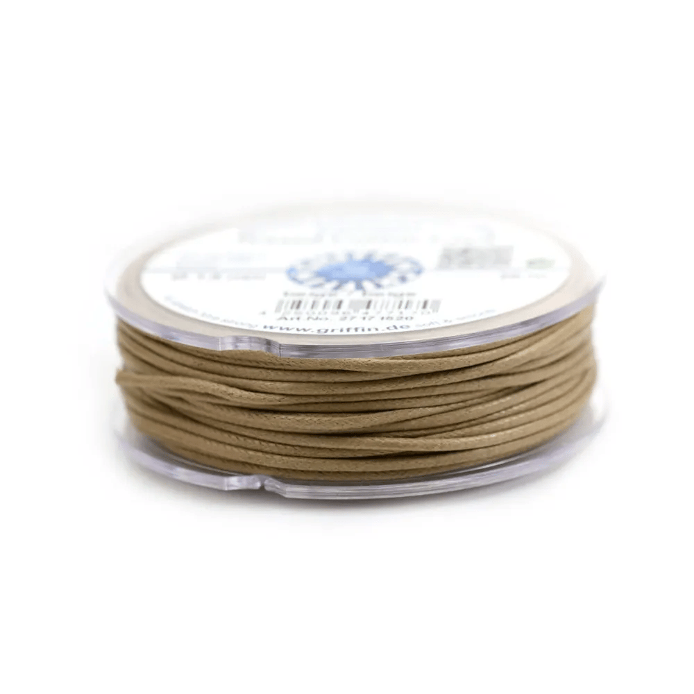 Cordonnet coton ciré beige 1.5mm  x 20m