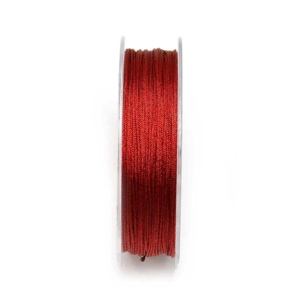 Red and glitter polyester thread, 0.8mm x 29m