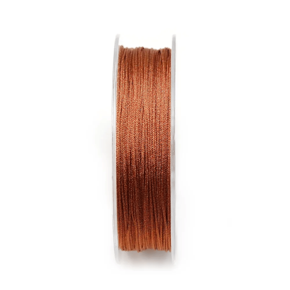 Caramel and glitter polyester thread, 0.8mm x 29m
