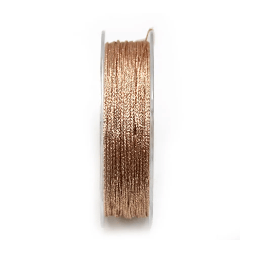 Fil polyester de couleur rose pailleté, 0.8mm x 29m