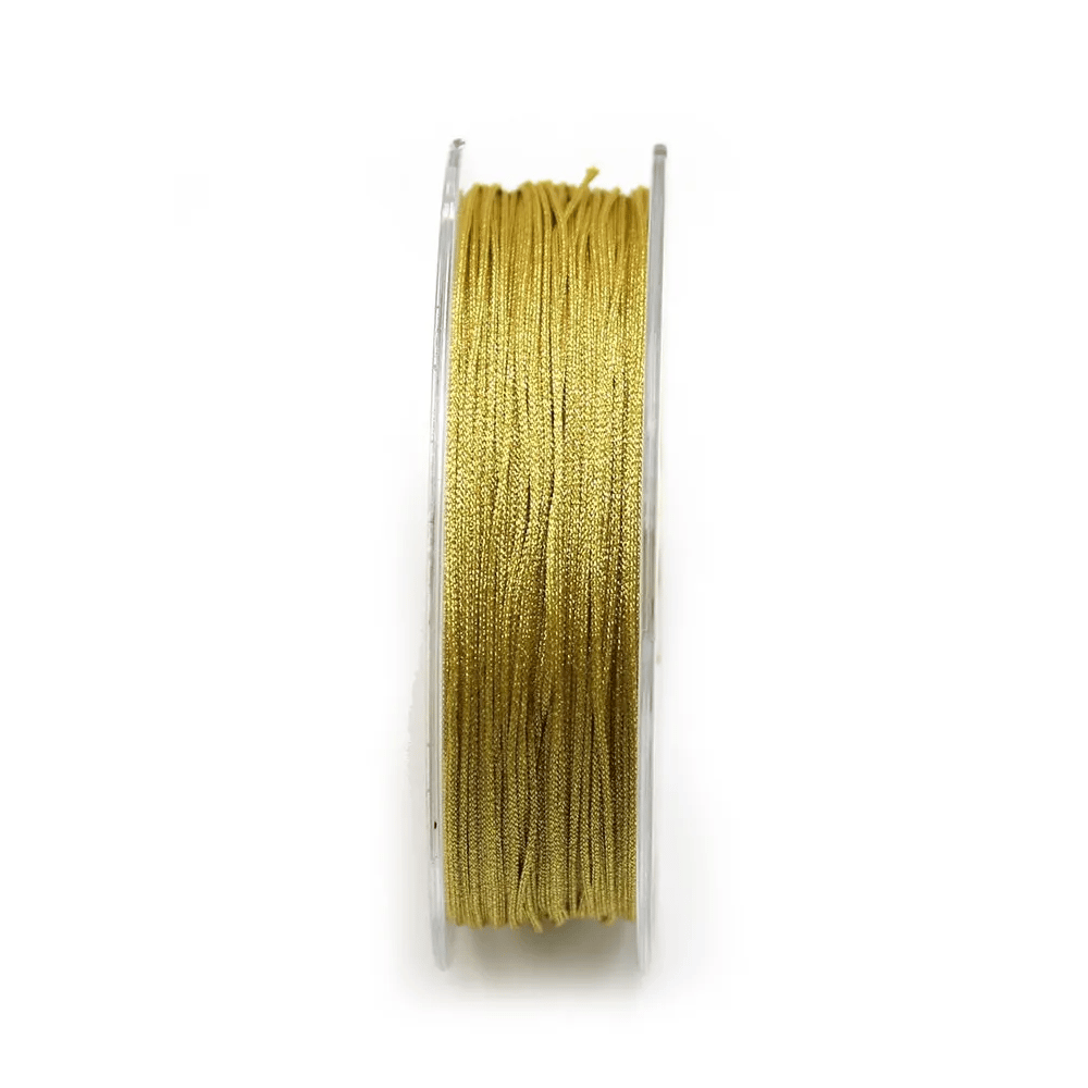 Fil polyester de couleur doré pailleté 0.8mm x 29m