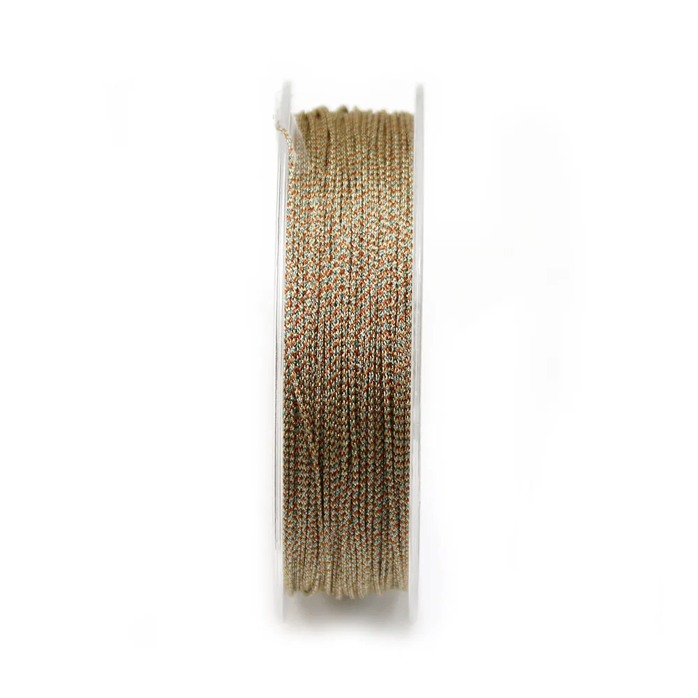 Fil polyester de couleur multicolore et pailleté 0.8mm x 29m