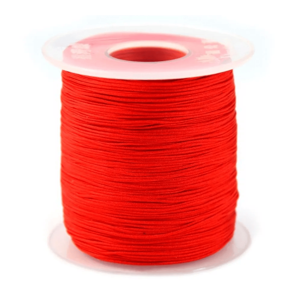 Fil polyester rouge 0.5 mm x 180 m