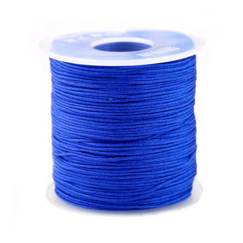 Fil polyester bleu saphir 0.8 mm x 5 m