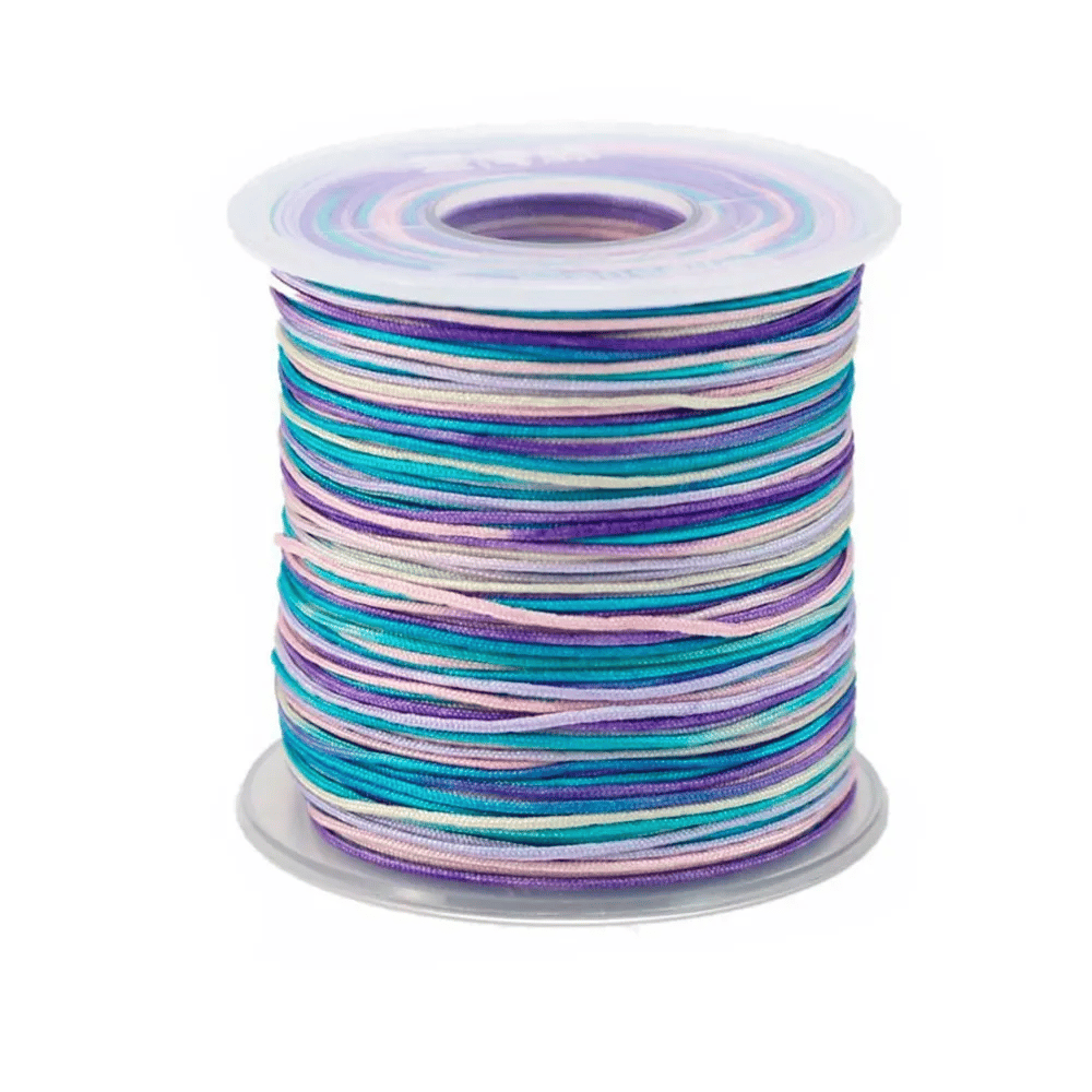 Fil polyester multicolore ton violet  0.8 mm x 5m