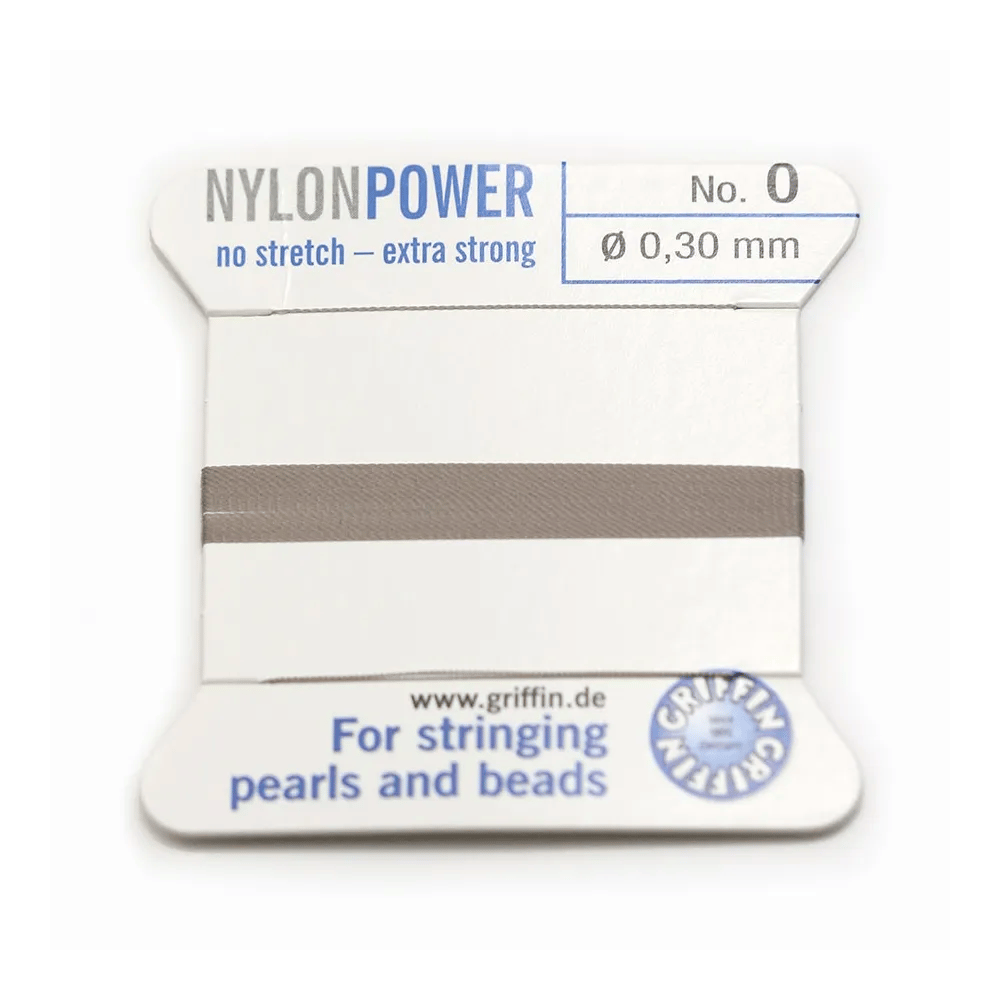 Fil power nylon avec aiguille inclus, de couleur grise x 2m