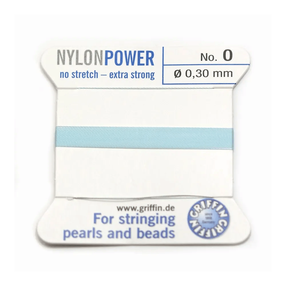 Fil power nylon avec aiguille inclus, de couleur turquoise x 2m