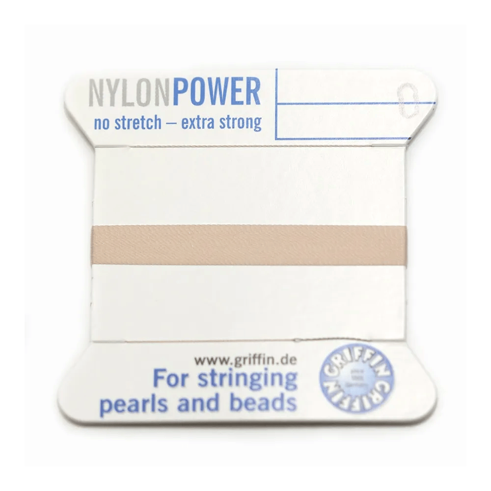 Fil power nylon avec aiguille inclus, de couleur rose pâle x 2m
