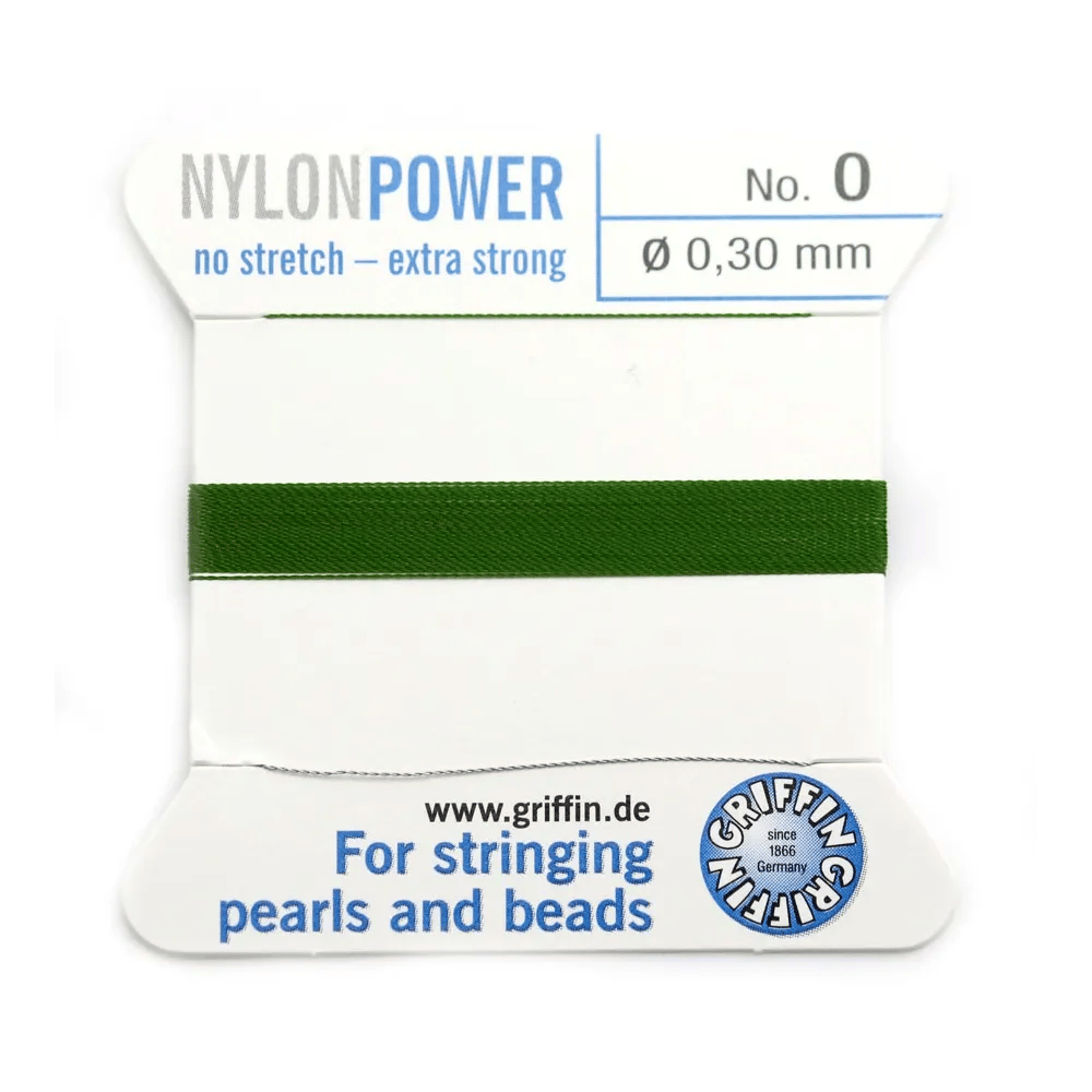 Nylon power wire with needle included, in light pink color x 2m
