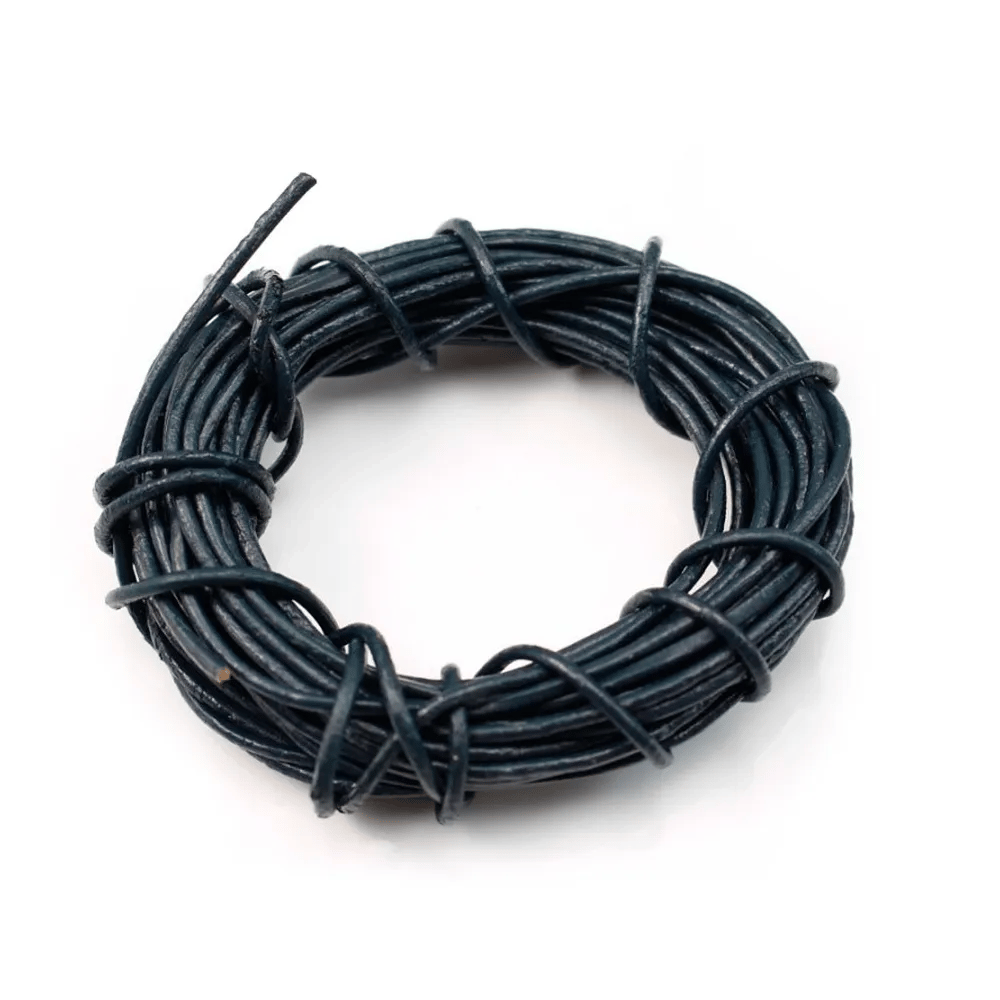 Fil en cuir bleu nuit 1.5mm x 1m 