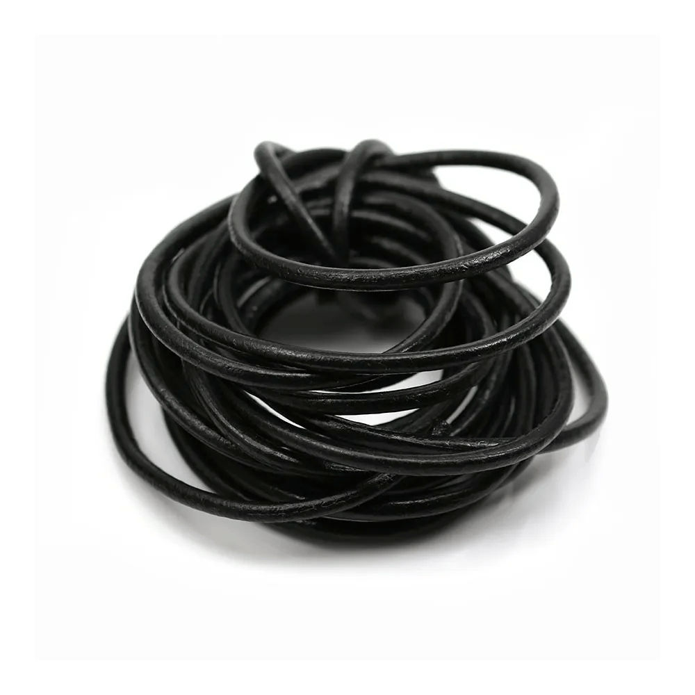 Fil leather black 1.0mm x 1m