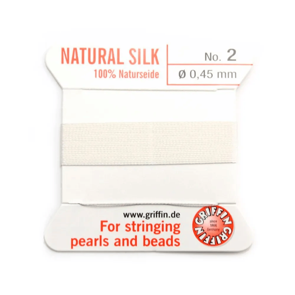 Fil du soie 0.45mm blanc x 2m