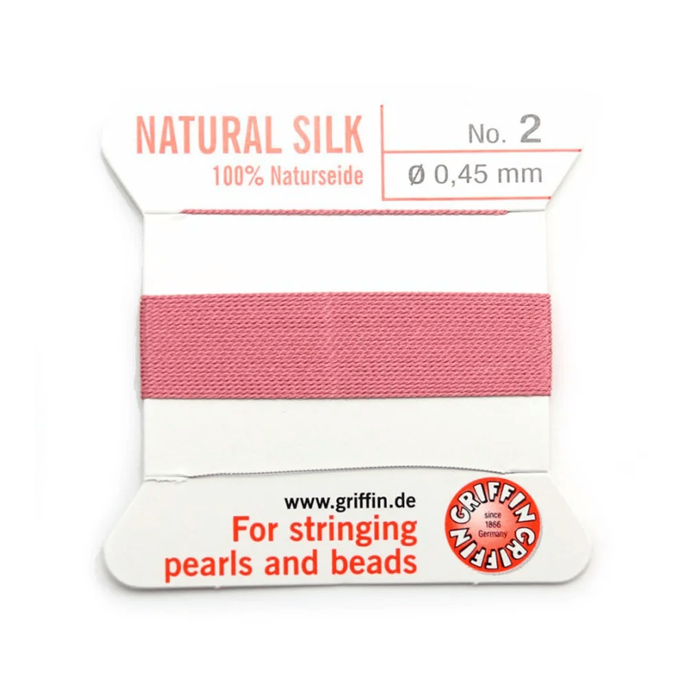 Fil du soie 0.45mm rose foncé x 2m