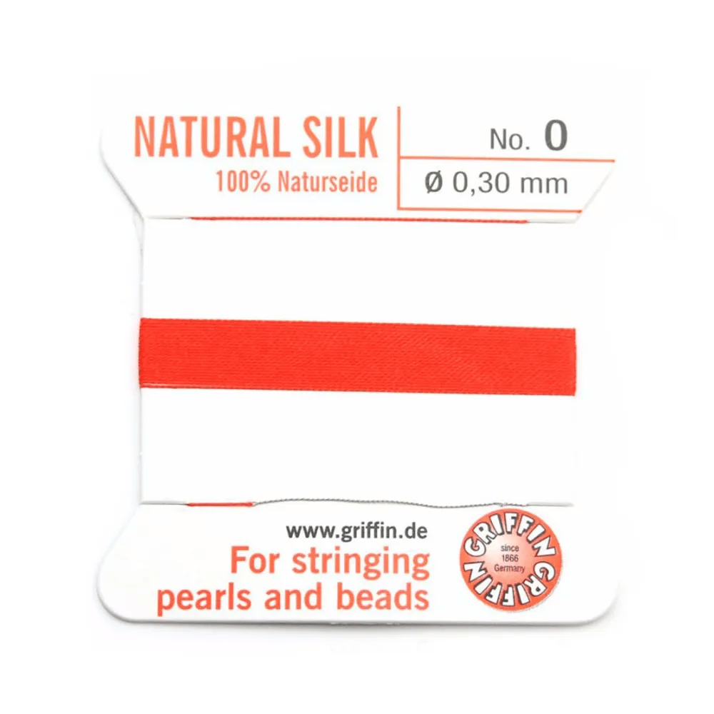 Fil du soie 0.3mm corail  x 2m