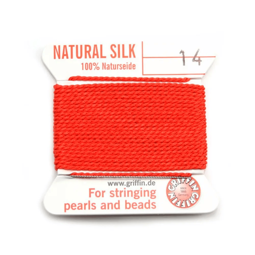 Fil du soie 1.02mm corail x 2m