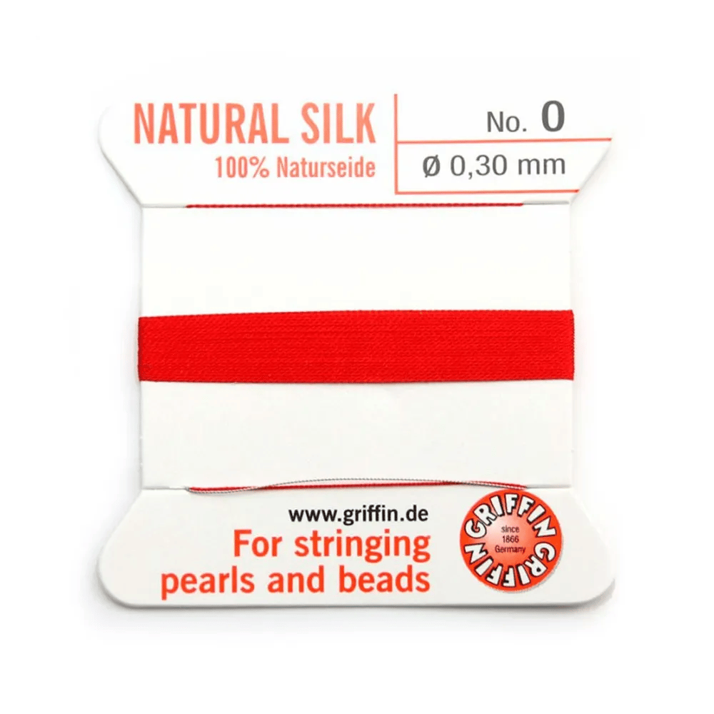 Fil du soie 0.3mm rouge x 2m
