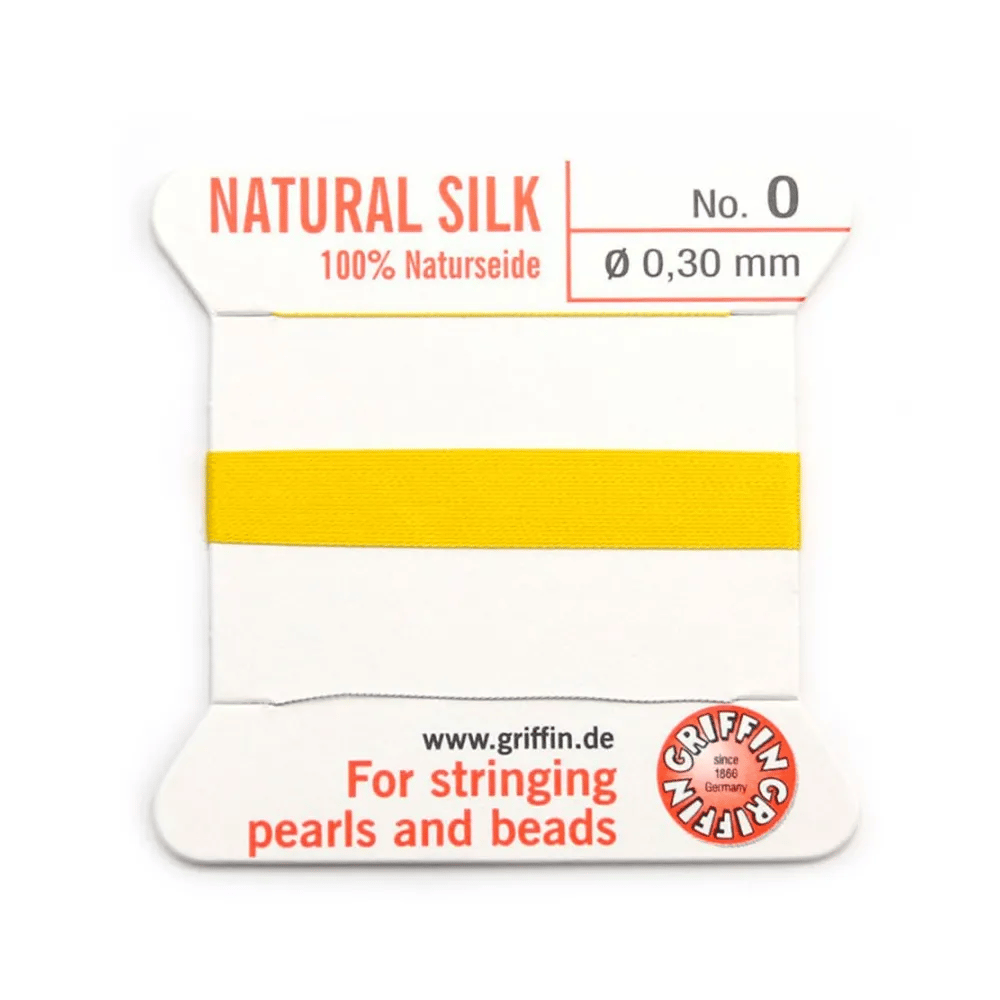 Fil du soie 0.3mm jaune x 2m