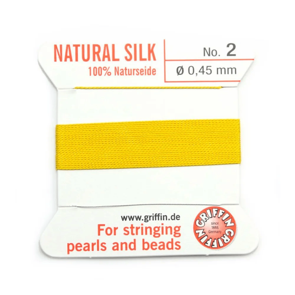 Fil du soie 0.45mm jaune claire x 2m