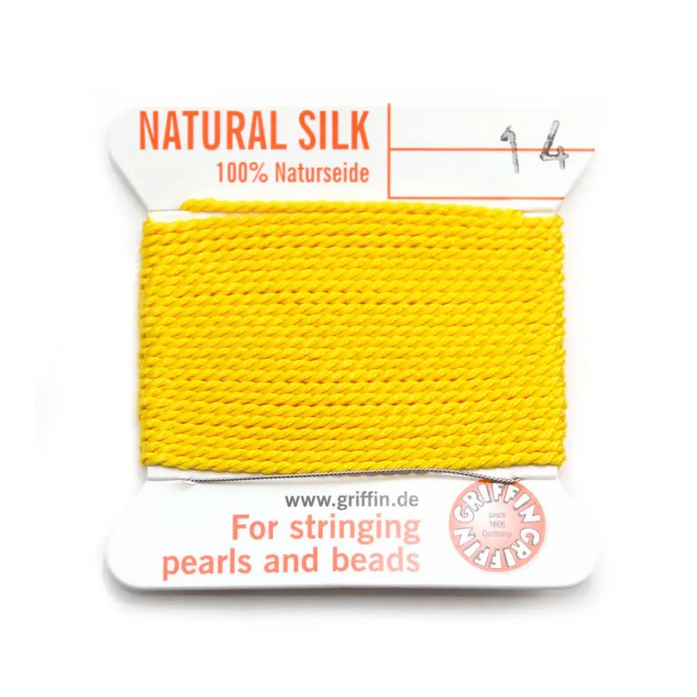 Fil du soie 1.02mm jaune claire x 2m
