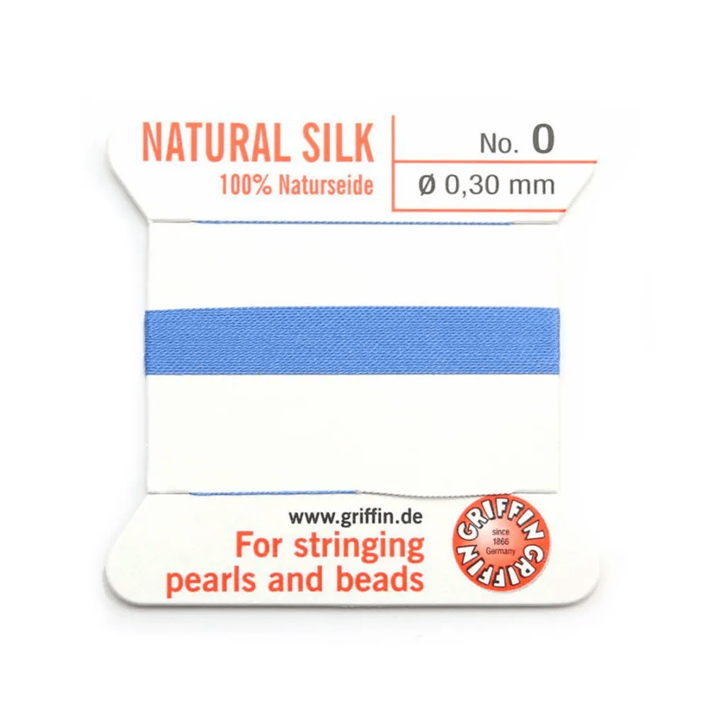 Fil du soie 0.3mm bleu x 2m