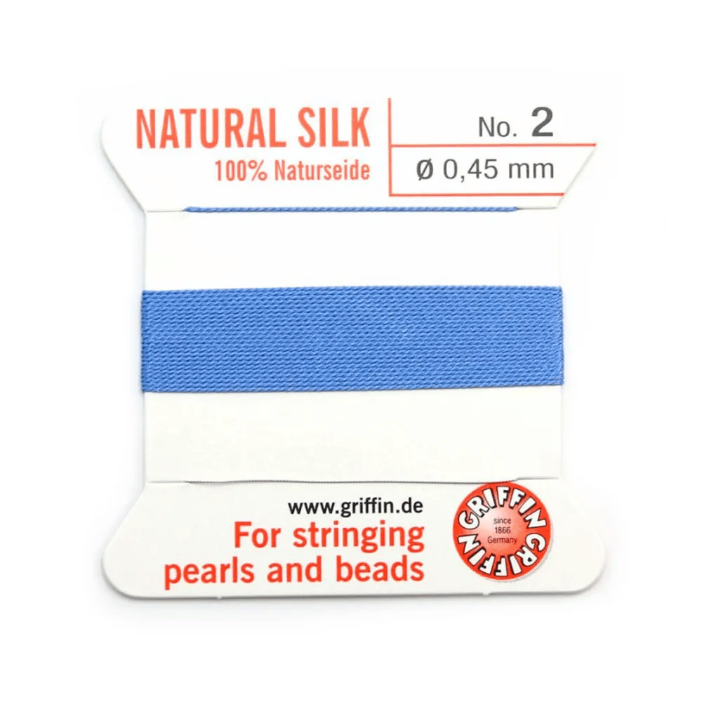 Fil du soie 0.45mm bleu x 2m