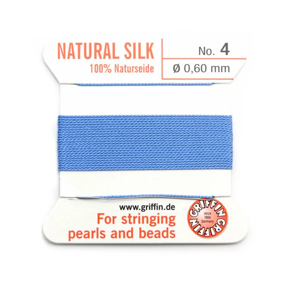 Fil du soie 0.6mm bleu x 2m