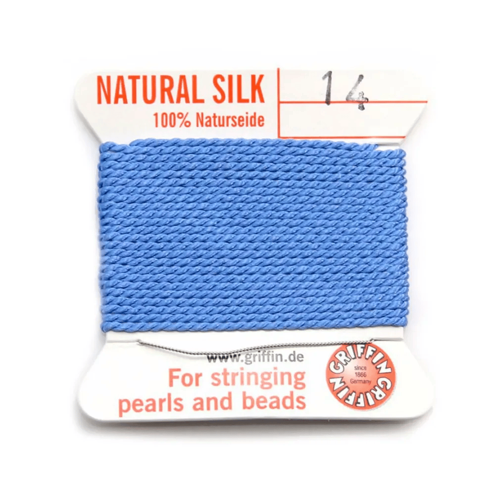 Fil du soie 1.02mm bleu x 2m