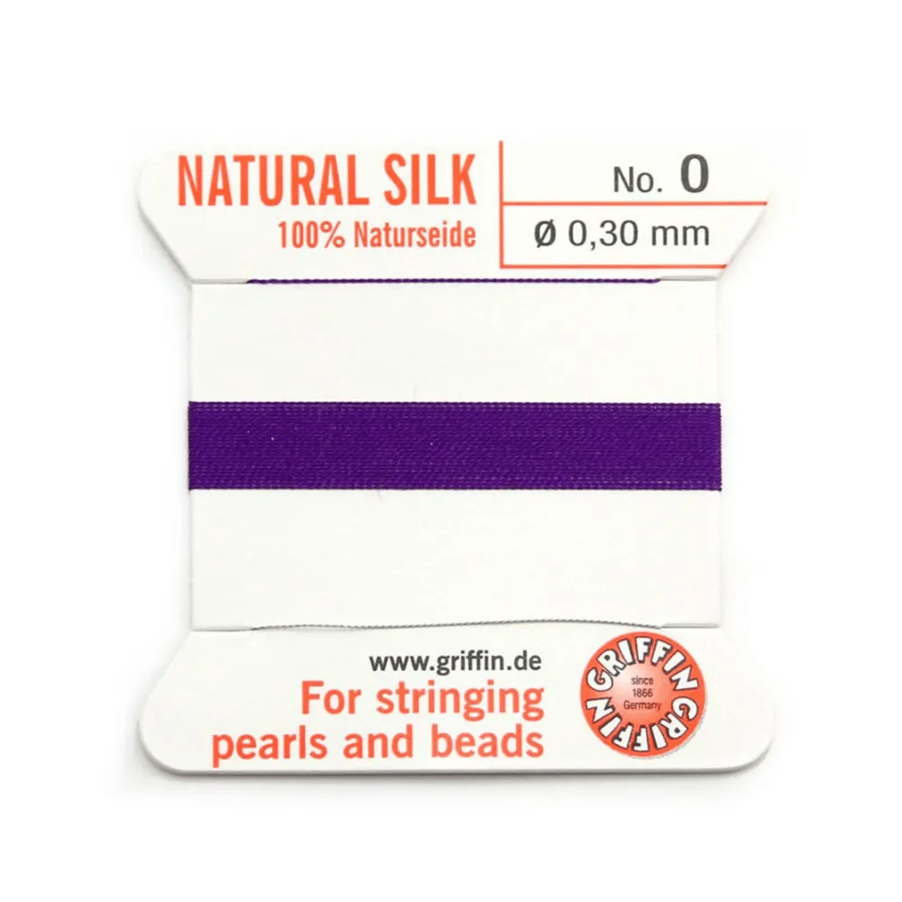 Fil du soie 0.3mm améthyste x 2m