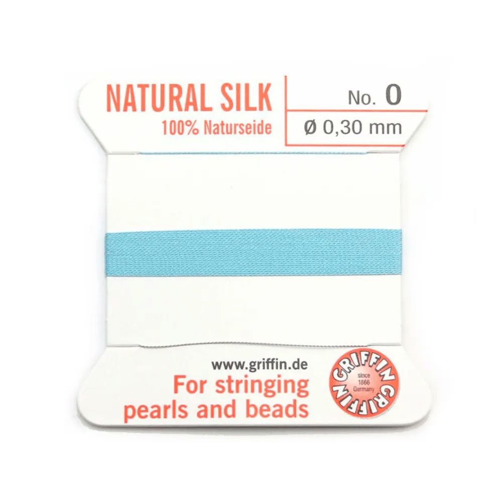 Fil du soie 0.3mm turquoise x 2m