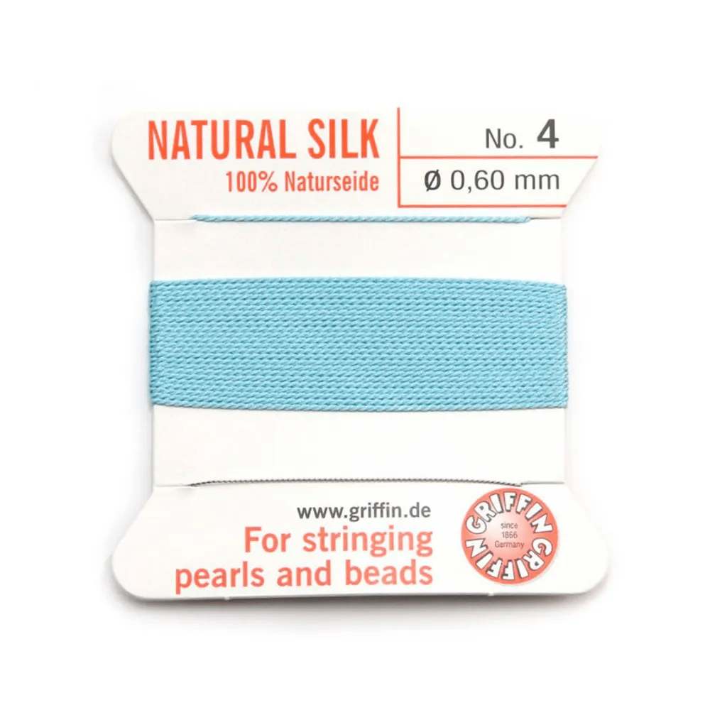 Fil du soie 0.6mm turquoise x 2m