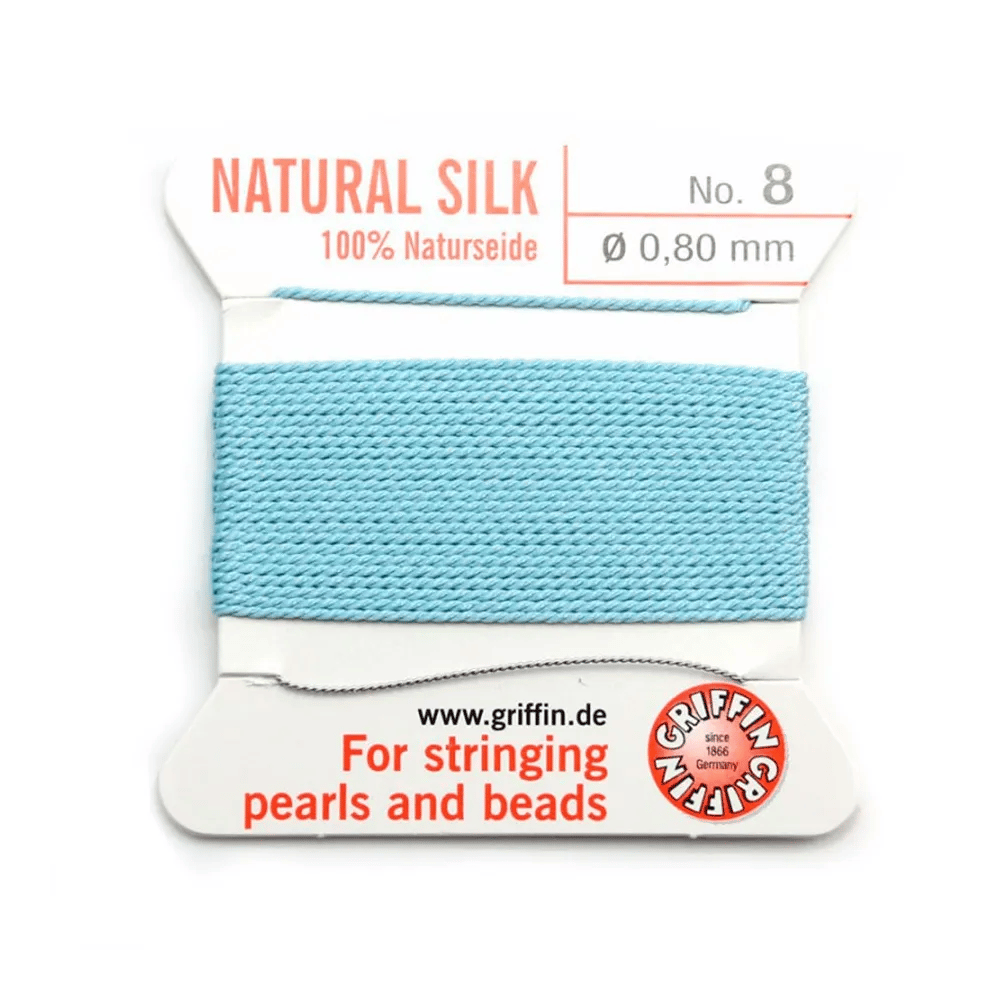 Fil du soie 0.8mm turquoise x 2m